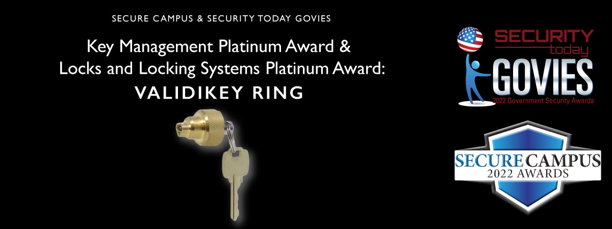 ValidiKey Ring Wins Platinum Govies and Secure Campus Awards